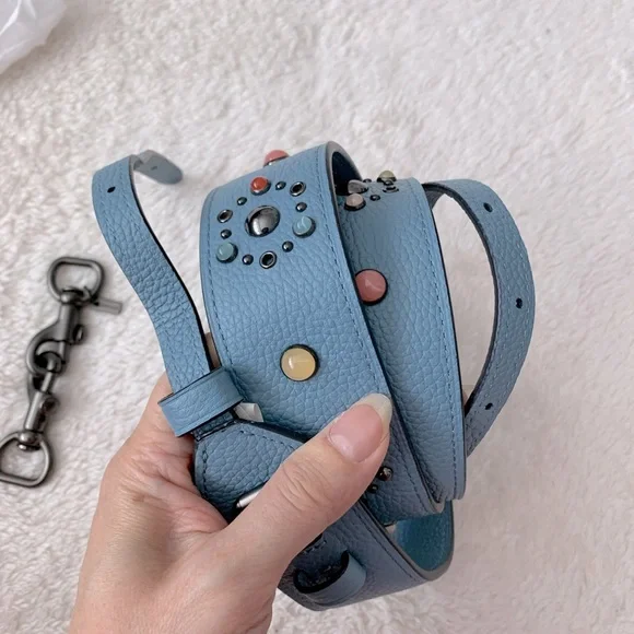 NWT Coach Gem Stub Wide Leather Shoulder Strap - Main Image